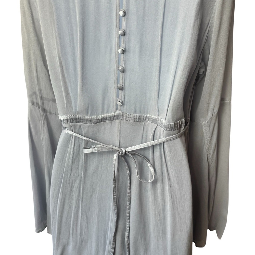 Anthropologie Ghost Bell Sleeve Grey Peasant Dress Fairy Renaissance‎ Ethereal S - Picture 7 of 12
